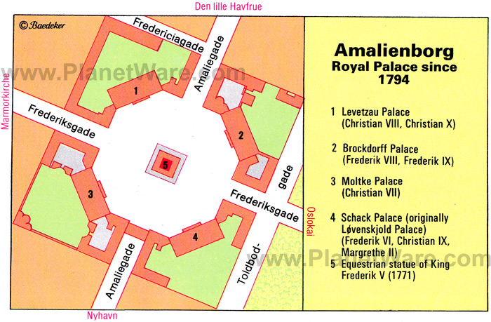 Mapa. Palacio de Amalienborg 3