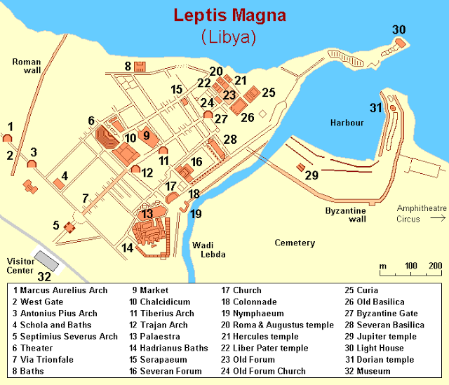 Map. Leptis Magna 30