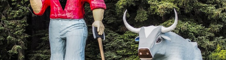 Paul Bunyan and Babe the Blue Ox at Trees of Mystery