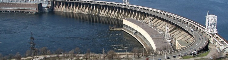 Dnieper Dam and Reservoir Dnieper Dam and Reservoir